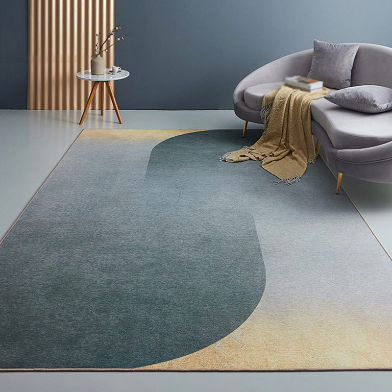 Green Parlour Rug Contemporary Abstract Rug Chenille Anti-Slip Backing Washable Area Carpet Green Clearhalo 'Area Rug' 'Modern' 'Rugs' Rug' 1812794