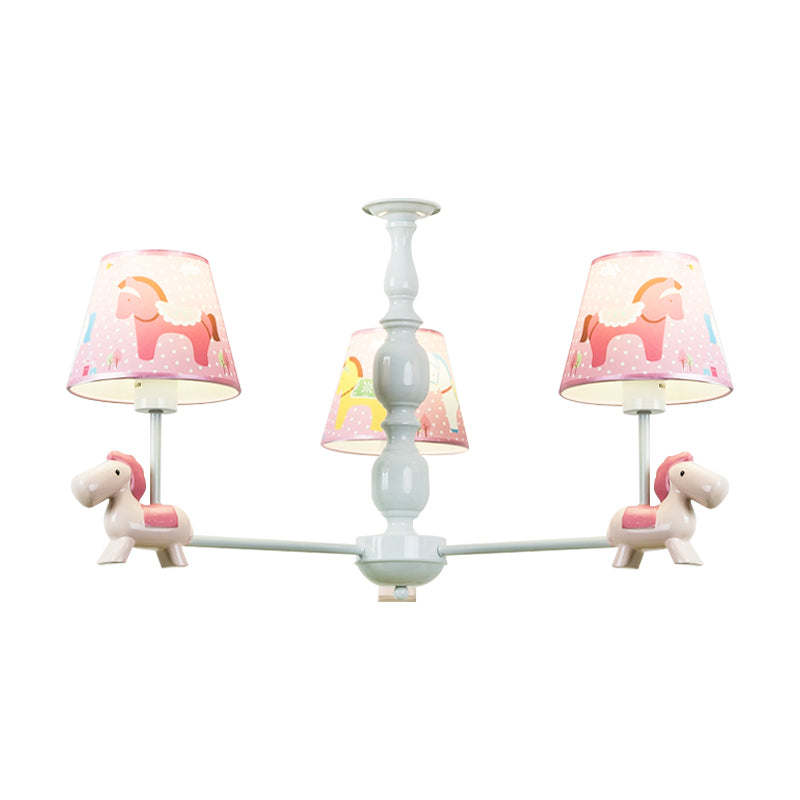Nordic Stylish Pony Chandelier Metal Multi Head Hanging Lamp for Dinging Room Clearhalo 'Ceiling Lights' 'Chandeliers' Lighting' options 181283