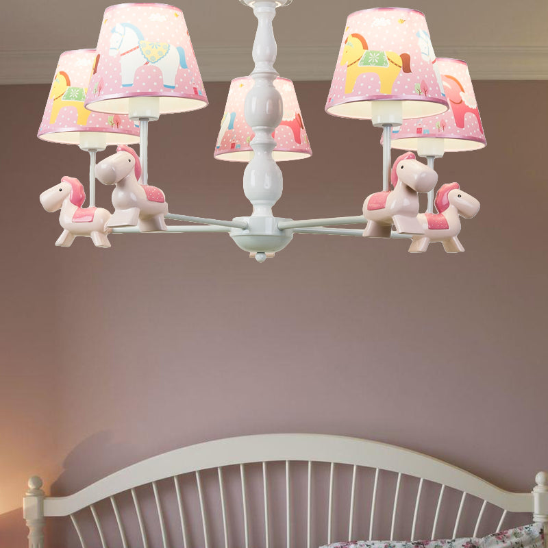 Nordic Stylish Pony Chandelier Metal Multi Head Hanging Lamp for Dinging Room Clearhalo 'Ceiling Lights' 'Chandeliers' Lighting' options 181289