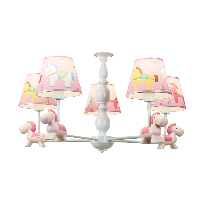 Nordic Stylish Pony Chandelier Metal Multi Head Hanging Lamp for Dinging Room Clearhalo 'Ceiling Lights' 'Chandeliers' Lighting' options 181290