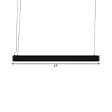 Linear Pendant Lamp Minimal Metal Led White/Black Hanging Light Kit in White/Warm/Natural Light Clearhalo 'Ceiling Lights' 'Modern Pendants' 'Modern' 'Pendant Lights' 'Pendants' Lighting' 181410