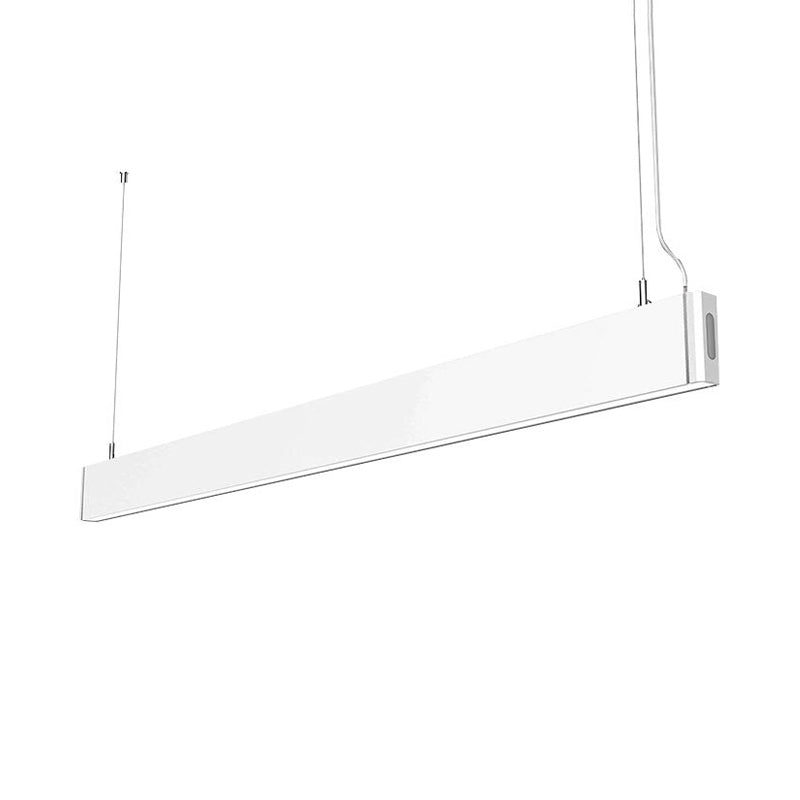 Linear Pendant Lamp Minimal Metal Led White/Black Hanging Light Kit in White/Warm/Natural Light Clearhalo 'Ceiling Lights' 'Modern Pendants' 'Modern' 'Pendant Lights' 'Pendants' Lighting' 181412