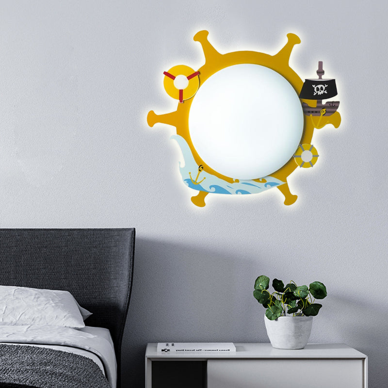 Slim Panel Nursing Room Wall Sconce Acrylic Modern Cartoon LED Sconce Light Clearhalo 'Wall Lamps & Sconces' 'Wall Lights' Lighting' 181474