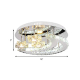 Luxurious Chrome Flush Mount Light Moon & Starry Metal LED Ceiling Lamp for Bedroom Clearhalo 'Ceiling Lights' 'Close To Ceiling Lights' 'Close to ceiling' 'Semi-flushmount' Lighting' 181512