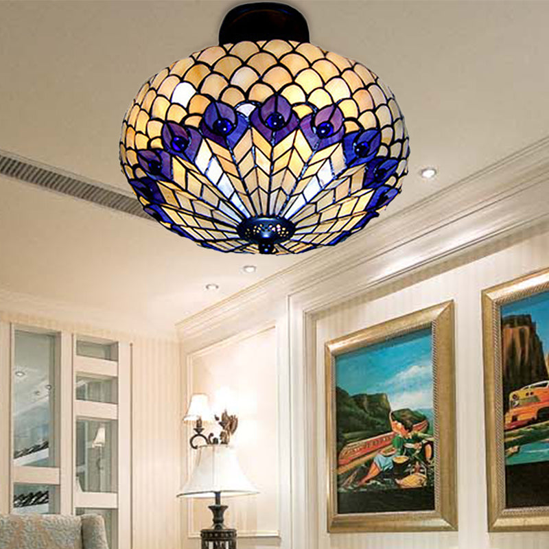 Stained glass on sale ceiling lights