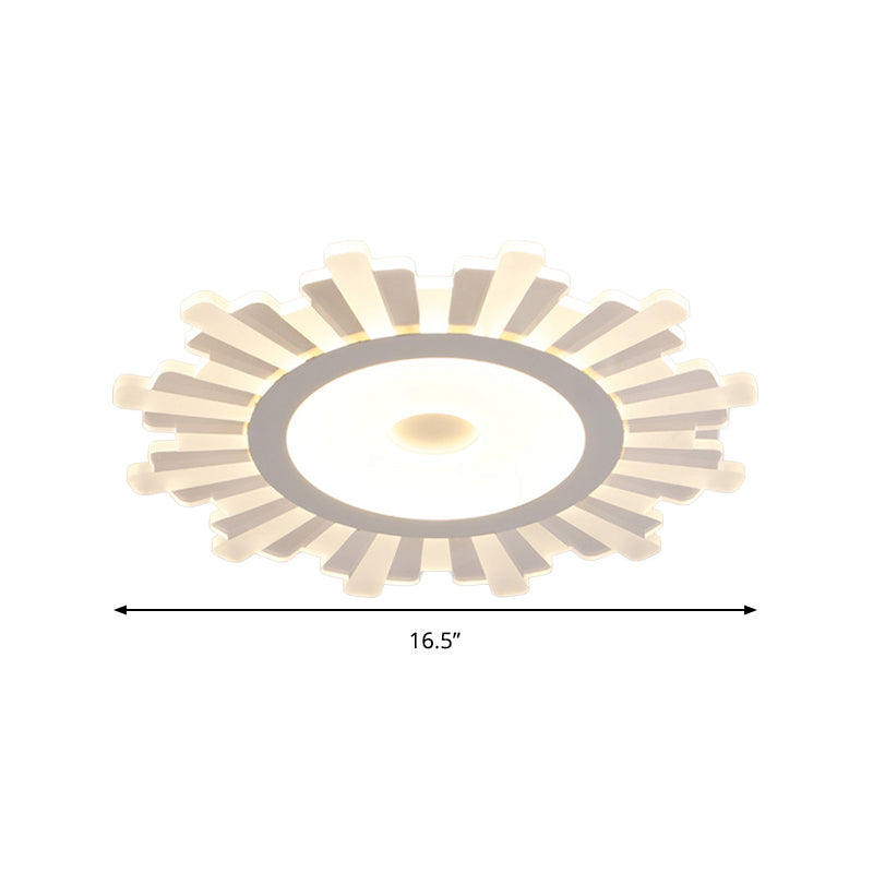 Office Shop Sun Shape Ceiling Mount Light Acrylic Modern White Flush Light Clearhalo 'Ceiling Lights' 'Close To Ceiling Lights' 'Close to ceiling' 'Flush mount' Lighting' 181565