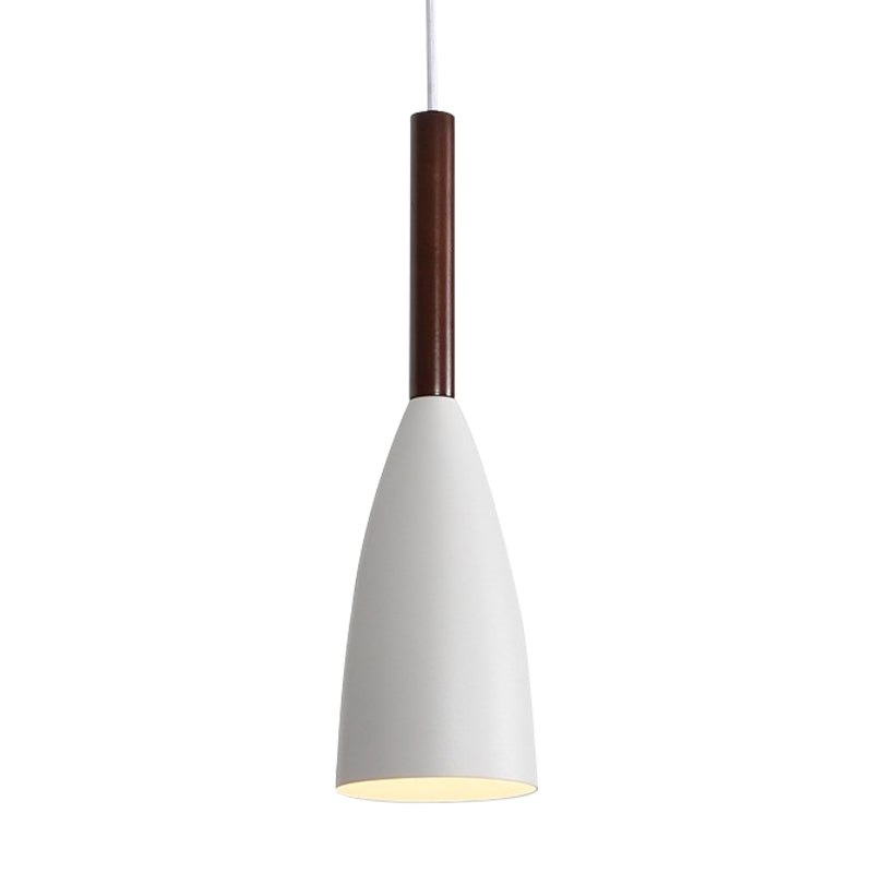 One Bulb Curved Cone Pendant Lamp Modern Stylish Metallic Hanging Light for Restaurant Clearhalo 'Ceiling Lights' 'Modern Pendants' 'Modern' 'Pendant Lights' 'Pendants' Lighting' 182272