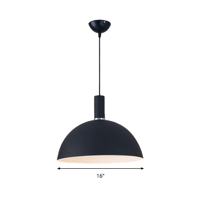 Aluminum Hemisphere Pendant Lamp One Light Contemporary Pendant Light for Dining Room Clearhalo 'Ceiling Lights' 'Modern Pendants' 'Modern' 'Pendant Lights' 'Pendants' Lighting' 182356