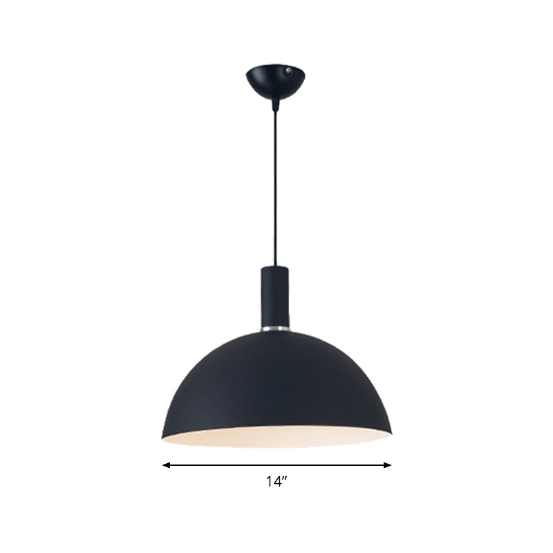 Aluminum Hemisphere Pendant Lamp One Light Contemporary Pendant Light for Dining Room Clearhalo 'Ceiling Lights' 'Modern Pendants' 'Modern' 'Pendant Lights' 'Pendants' Lighting' 182357