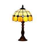 Domed Accent Table Lamp Retro Style Stained Glass 1 Light Decorative Accent Lamp for Bedside Clearhalo 'Lamps' 'Table Lamps' Lighting' 182453