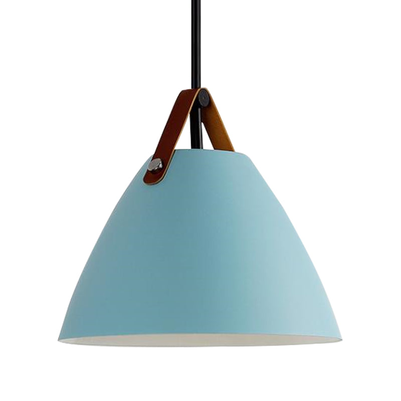 Nordic Style Curved Coolie Pendant Light One Light Aluminum Hanging Lamp in Black/Blue/Grey/Pink/White for Dining Room Clearhalo 'Ceiling Lights' 'Modern Pendants' 'Modern' 'Pendant Lights' 'Pendants' Lighting' 182642