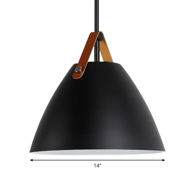 Nordic Style Curved Coolie Pendant Light One Light Aluminum Hanging Lamp in Black/Blue/Grey/Pink/White for Dining Room Clearhalo 'Ceiling Lights' 'Modern Pendants' 'Modern' 'Pendant Lights' 'Pendants' Lighting' 182646