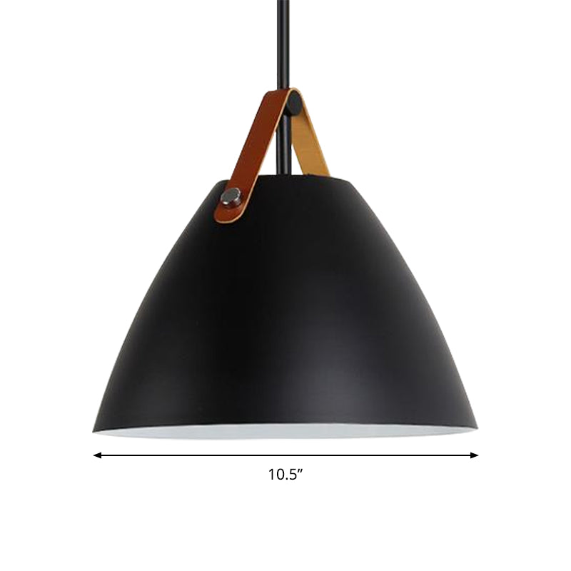 Nordic Style Curved Coolie Pendant Light One Light Aluminum Hanging Lamp in Black/Blue/Grey/Pink/White for Dining Room Clearhalo 'Ceiling Lights' 'Modern Pendants' 'Modern' 'Pendant Lights' 'Pendants' Lighting' 182647