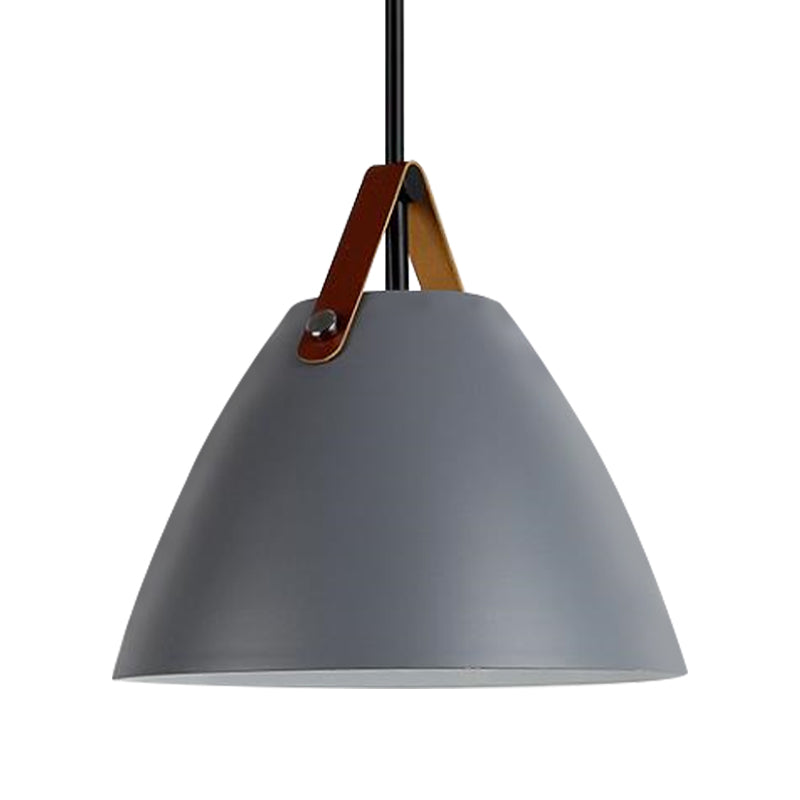 Nordic Style Curved Coolie Pendant Light One Light Aluminum Hanging Lamp in Black/Blue/Grey/Pink/White for Dining Room Clearhalo 'Ceiling Lights' 'Modern Pendants' 'Modern' 'Pendant Lights' 'Pendants' Lighting' 182650