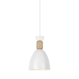 Dining Room Domed Suspension Light Metal Wood One Bulb Macaron Hanging Light Clearhalo 'Ceiling Lights' 'Modern Pendants' 'Modern' 'Pendant Lights' 'Pendants' Lighting' 182725