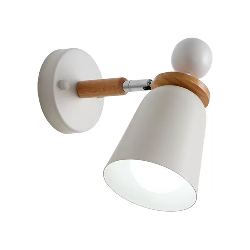 Baby Bedroom Bell Wall Light Metal Single Light Macaron Loft Undertint Sconce Lamp Clearhalo 'Wall Lamps & Sconces' 'Wall Lights' Lighting' 182860