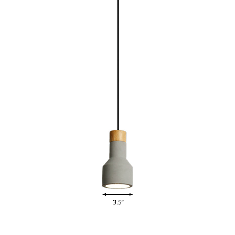 Nordic Stylish Ceiling Pendant Torch Shape One Light Cement Hanging Light for Bedroom Hotel Clearhalo 'Ceiling Lights' 'Pendant Lights' 'Pendants' Lighting' 182880