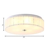 Drum Bedroom Flush Mount Lamp White Glass Modernist Multi Lights Flush Mount Light Fixture Clearhalo 'Ceiling Lights' 'Close To Ceiling Lights' 'Close to ceiling' 'Flush mount' Lighting' 182926