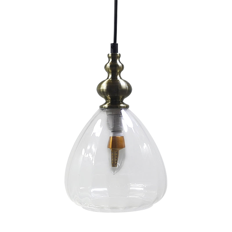 Pyramid Shade Restaurant Hanging Lamp Amber/Clear/Smoke Glass Single Bulb Modern Style Pendant Light Clearhalo 'Ceiling Lights' 'Glass shade' 'Glass' 'Modern Pendants' 'Modern' 'Pendant Lights' 'Pendants' Lighting' 183594