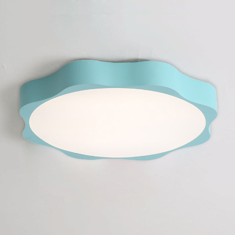 Flower Baby Bedroom Ceiling Light Acrylic Modern Nordic Flush Undertint Mount Light Blue Clearhalo 'Ceiling Lights' 'Close To Ceiling Lights' 'Close to ceiling' 'Flush mount' Lighting' 184352