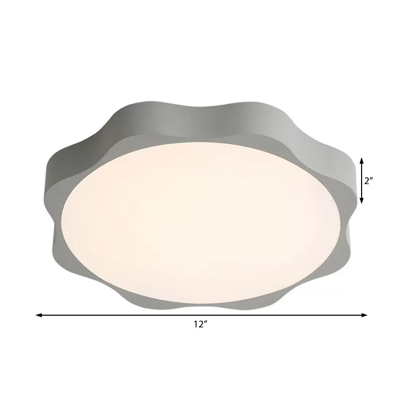 Nordic Style Blossom Ceiling Fixture Acrylic Ceiling Mount Light in Gray for Child Bedroom Clearhalo 'Ceiling Lights' 'Close To Ceiling Lights' 'Close to ceiling' 'Flush mount' Lighting' 184391