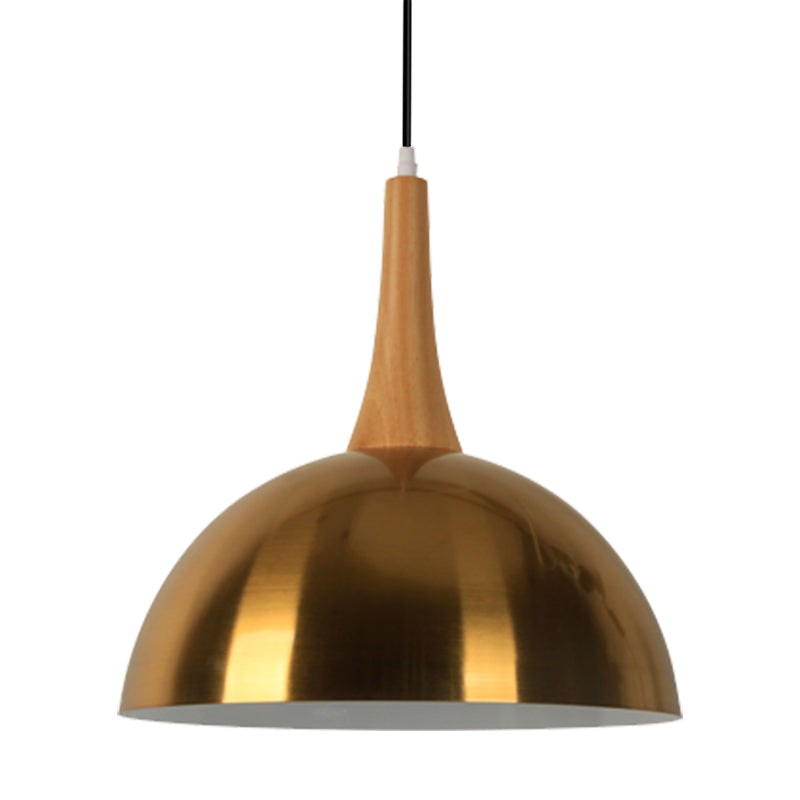 One Head Bowl Pendant Lighting Elegant Style Metal Hanging Lamp in Gold for Cafe Dining Table Clearhalo 'Ceiling Lights' 'Modern Pendants' 'Modern' 'Pendant Lights' 'Pendants' Lighting' 184430