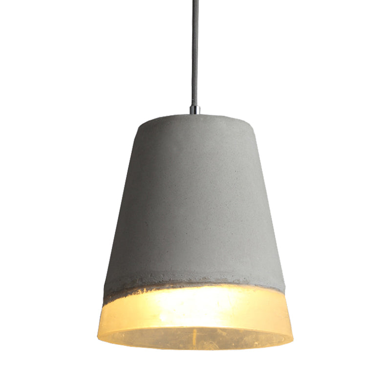 Cement Empire Shade Pendant Lighting Dining Room 1 Light Modern Simple Hanging Lamp in Gray Clearhalo 'Ceiling Lights' 'Modern Pendants' 'Modern' 'Pendant Lights' 'Pendants' Lighting' 184608