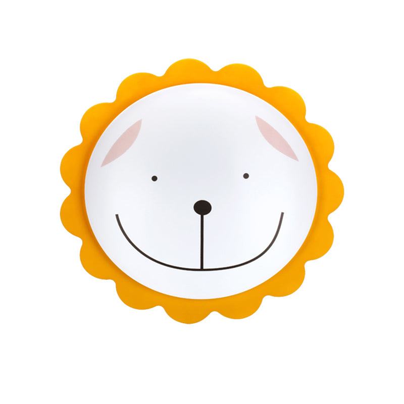 Modern Smiling Sun Ceiling Mount Light Acrylic Flush Light for Kindergarten Baby Bedroom Clearhalo 'Ceiling Lights' 'Close To Ceiling Lights' 'Close to ceiling' 'Flush mount' Lighting' 184618