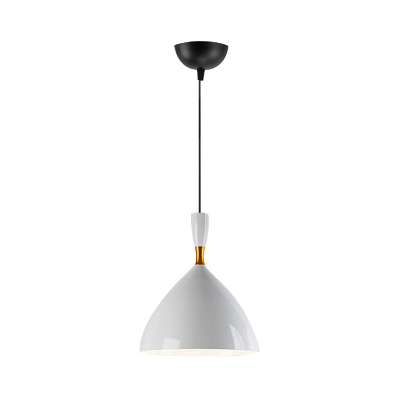 Aluminum Funnel Shape Suspension Light Study Room Cafe 6.5/10 Inch Wide 1 Light Contemporary Pendant Lamp Clearhalo 'Ceiling Lights' 'Modern Pendants' 'Modern' 'Pendant Lights' 'Pendants' Lighting' 184779