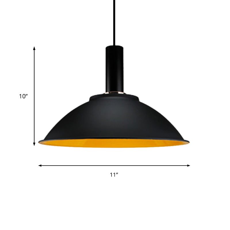 Contemporary Bowl Pendant Light 11"/14" Wide 1 Bulb Aluminum Hanging Light for Gallery Factory Clearhalo 'Ceiling Lights' 'Modern Pendants' 'Modern' 'Pendant Lights' 'Pendants' Lighting' 184891