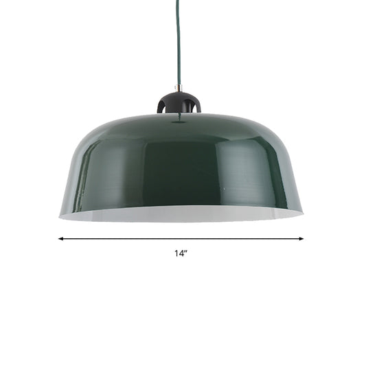 Macaron Barn Shape Hanging Pendant Light 1 Light Metal Ceiling Lamp in Blue/Green/Yellow/Pink for Nursing Room Bathroom Clearhalo 'Ceiling Lights' 'Modern Pendants' 'Modern' 'Pendant Lights' 'Pendants' Lighting' 184964