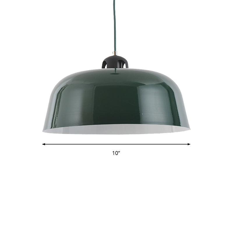 Macaron Barn Shape Hanging Pendant Light 1 Light Metal Ceiling Lamp in Blue/Green/Yellow/Pink for Nursing Room Bathroom Clearhalo 'Ceiling Lights' 'Modern Pendants' 'Modern' 'Pendant Lights' 'Pendants' Lighting' 184965