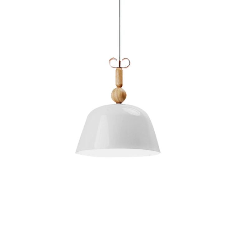 12"/16" Wide Nordic Style Bell Pendant Lighting Metal Single Light Monochrome Hanging Lamp for Kitchen Island Clearhalo 'Ceiling Lights' 'Modern Pendants' 'Modern' 'Pendant Lights' 'Pendants' Lighting' 185031