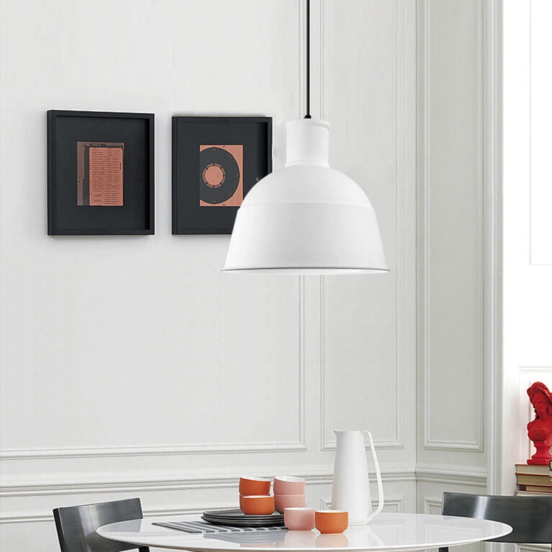 Aluminum Bowl Shade Hanging Pendant Light Meeting Room 1 Bulb Contemporary Hanging Lamp White Clearhalo 'Ceiling Lights' 'Modern Pendants' 'Modern' 'Pendant Lights' 'Pendants' Lighting' 185280