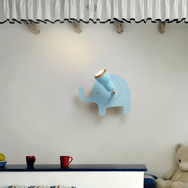 Nordic Horn Shape Wall Sconce 1 Head Metal LED Wall Light with Animal for Game Room Clearhalo 'Wall Lamps & Sconces' 'Wall Lights' Lighting' 185355