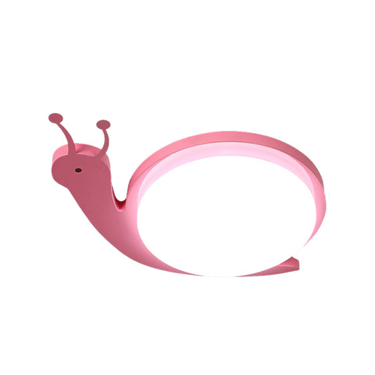 Baby Bedroom Snail Shape Flush Ceiling Light Metal & Acrylic Cartoon Ceiling Light Clearhalo 'Ceiling Lights' 'Close To Ceiling Lights' 'Close to ceiling' 'Flush mount' Lighting' 185478