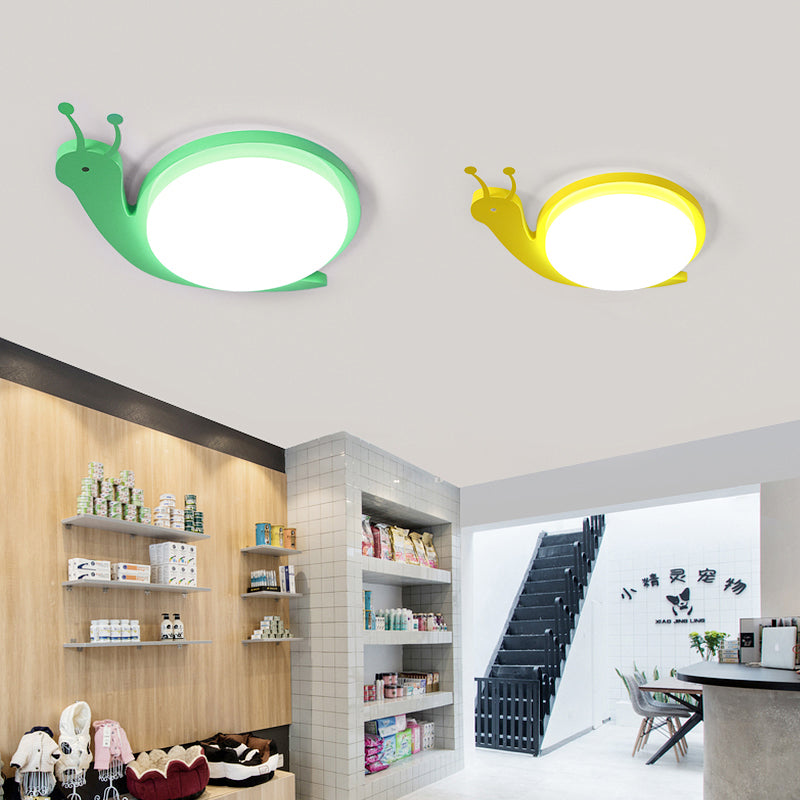 Cartoon Ceiling Mount Light Snail Shape Acrylic Metal Ceiling Fixture for Baby Bedroom Clearhalo 'Ceiling Lights' 'Close To Ceiling Lights' 'Close to ceiling' Lighting' 185562