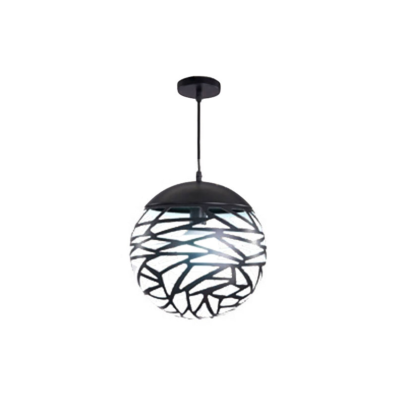 Metallic Hollow Globe Hanging Light Dining Table 1 Light Contemporary Pendant Light Clearhalo 'Ceiling Lights' 'Modern Pendants' 'Modern' 'Pendant Lights' 'Pendants' Lighting' 185752