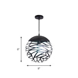 Metallic Hollow Globe Hanging Light Dining Table 1 Light Contemporary Pendant Light Clearhalo 'Ceiling Lights' 'Modern Pendants' 'Modern' 'Pendant Lights' 'Pendants' Lighting' 185753