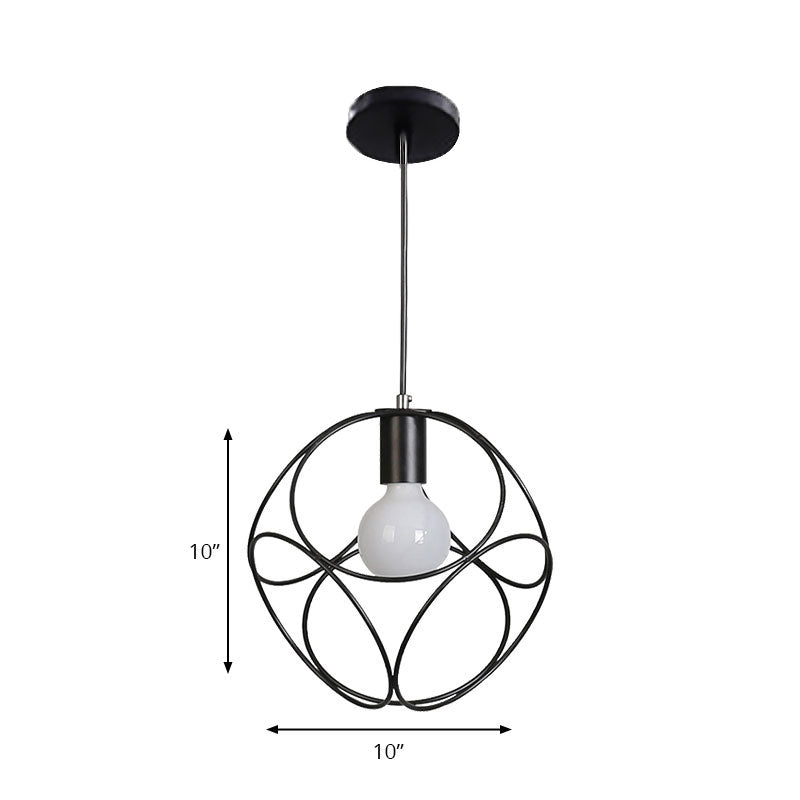 Macaron Globe Wire Frame Suspension Light 1 Light Metal Pendant Light for Child Bedroom Clearhalo 'Ceiling Lights' 'Modern Pendants' 'Modern' 'Pendant Lights' 'Pendants' Lighting' 185833