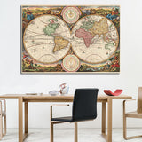 Special World Map Canvas Print Brown Modern Style Painting for Drawing Room, Multiple Sizes Clearhalo 'Art Gallery' 'Canvas Art' 'Contemporary Art Gallery' 'Modern' Arts' 1858399