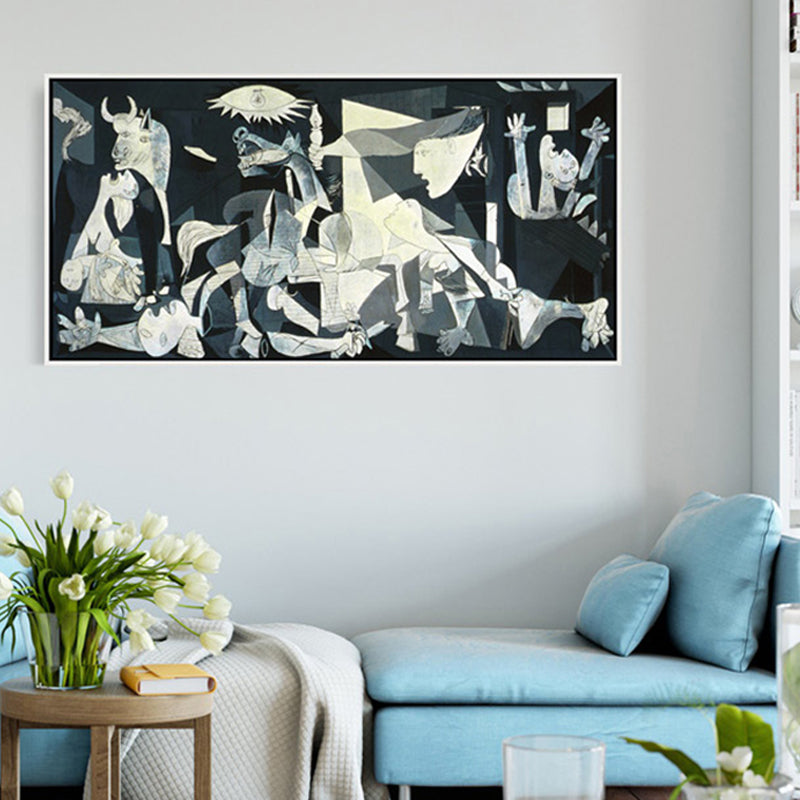 Gray Novel Abstract Wall Decor Paintings Cubism Textured Canvas Art for Dining Room Clearhalo 'Arts' 'Canvas Art' 1858685