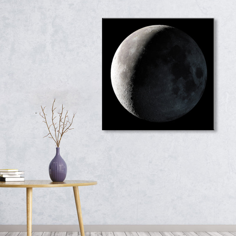 Mysterious Planet Painting Light Color Contemporary Wrapped Canvas for Family Room Clearhalo 'Art Gallery' 'Canvas Art' 'Contemporary Art Gallery' 'Modern' Arts' 1858692