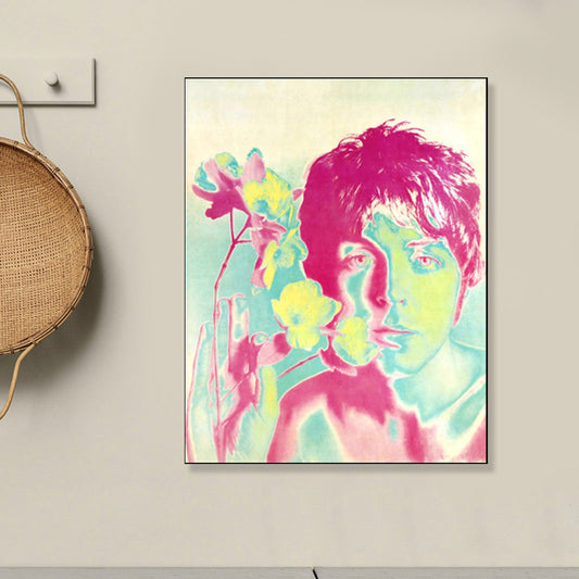 Pop Art Musician Wall Decor Canvas Textured Pastel Color Painting for Study Room Clearhalo 'Arts' 'Canvas Art' 1859082