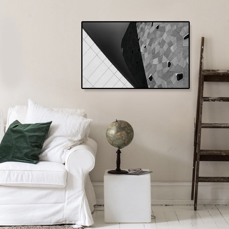 Photographic Print Building Canvas Art Grey Contemporary Wall Decor for Boys Bedroom Grey Clearhalo 'Art Gallery' 'Canvas Art' 'Contemporary Art Gallery' 'Modern' Arts' 1859120