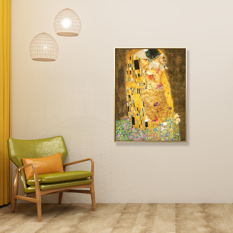 Spoof Painting Orange Cat Canvas Print Funky Textured Wall Art for Child Bedroom Clearhalo 'Arts' 'Canvas Art' 1859273