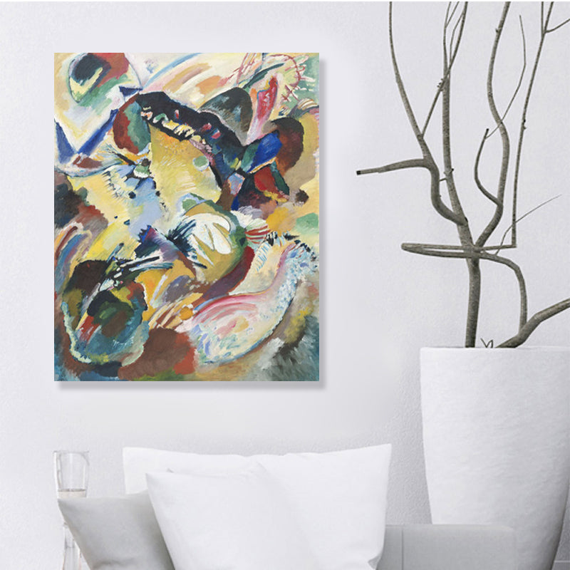 Oil Painting Canvas Print Abstract Pattern Wall Art in Light Color for Family Room Grey Clearhalo 'Arts' 'Canvas Art' 1859603