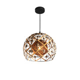 Beige Wire Frame Pendant Light 1 Light Asian Style Metal & Rope Hanging Lamp for Cottage Clearhalo 'Ceiling Lights' 'Modern Pendants' 'Modern' 'Pendant Lights' 'Pendants' Lighting' 185964