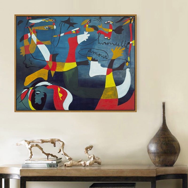 Cubism Oil Painting Wall Art Print Blue Rest Room Canvas, Multiple Sizes Available Blue Clearhalo 'Arts' 'Canvas Art' 1859703