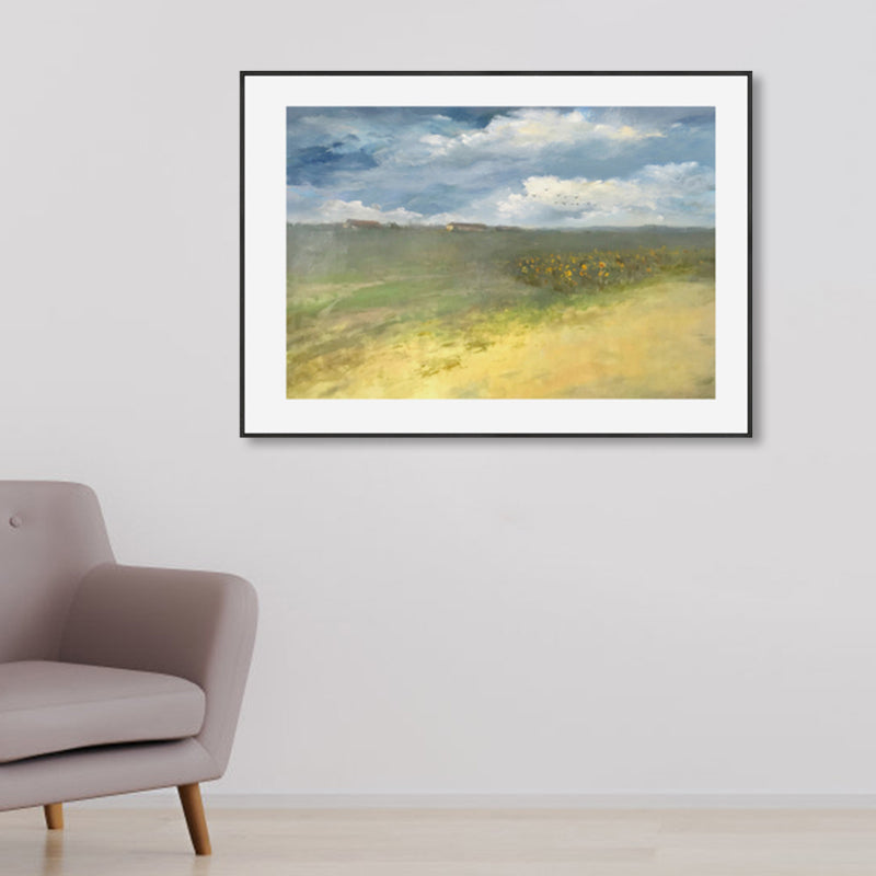 Impressionism Pasture Scenery Wall Art Canvas Textured Brown Painting for Living Room Brown Clearhalo 'Arts' 'Canvas Art' 1859787